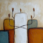 KINDRED: Textured Abstract Figurative Painting of Unity