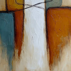 KINDRED: Textured Abstract Figurative Painting of Unity
