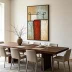 CONNECTION: Minimalist Abstract Figures Quiet Exchange Canvas