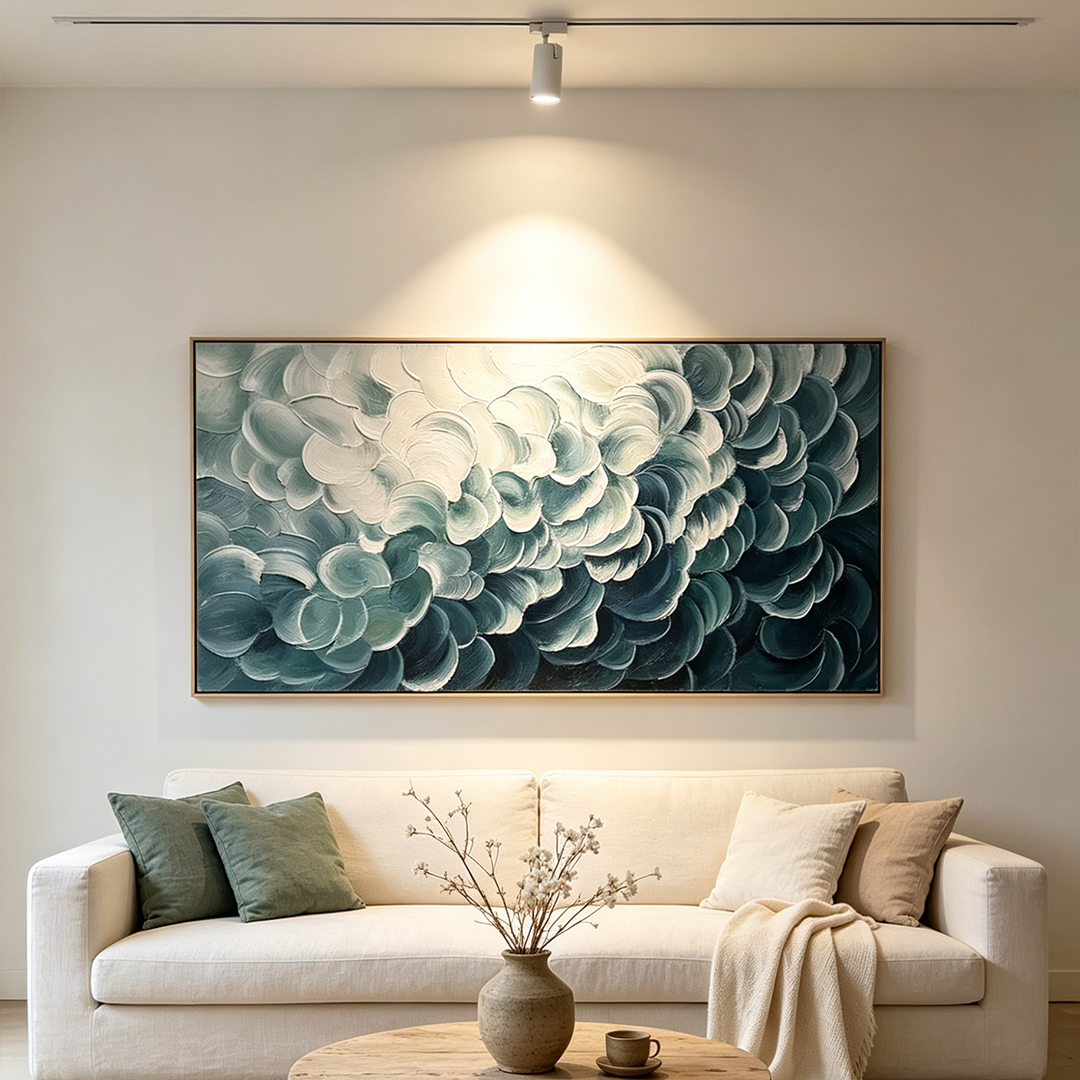 BREEZE: Textured Impasto Abstract MEDITERRANEAN Seascape Canvas