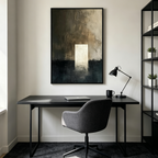 MINIMALIST DOORWAY: Textured Abstract Illuminated Rectangle Doorway Canvas