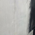 MONOCHROME MINIMALISM: Abstract Painting, Black and White Wall Art, Textured Canvas, Vertical