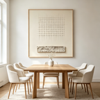 ORDER & TEXTURE: Textured Beige Grid With Horizontal Stripe Canvas