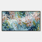 PETAL CASCADE: Colorful Abstract Floral Impasto Wall Art
