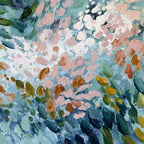PETAL CASCADE: Colorful Abstract Floral Impasto Wall Art