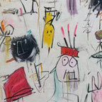 PLAYFUL GRAFFITI: Abstract Figurative Oil Painting