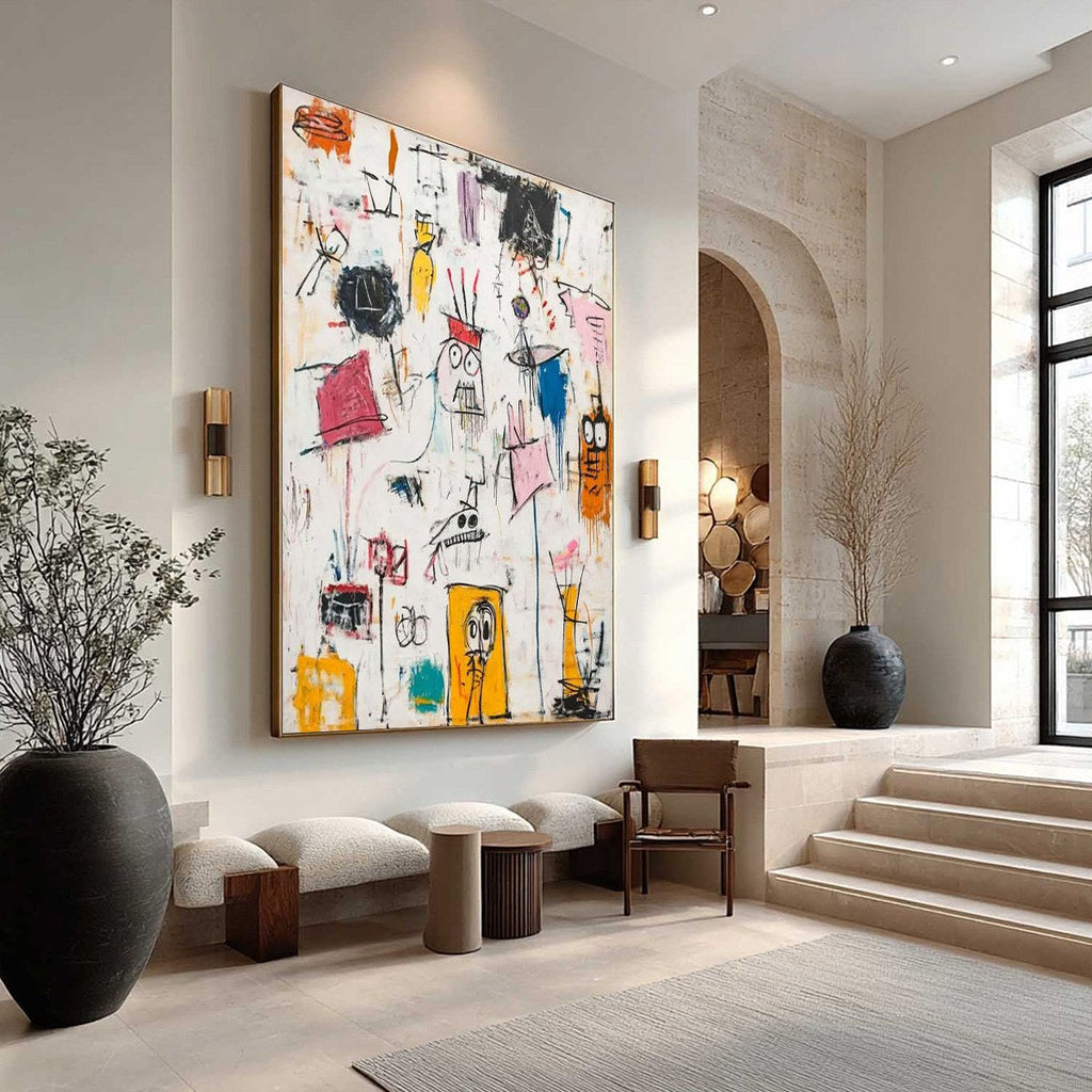 PLAYFUL GRAFFITI:Abstract Doodle Artwork Bold Colorful Characters