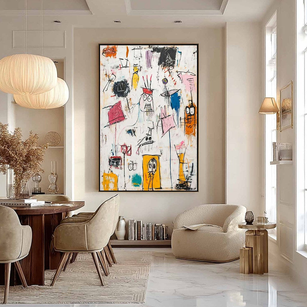 PLAYFUL GRAFFITI:Abstract Doodle Artwork Bold Colorful Characters