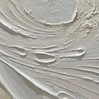 WHISPERS OF THE WIND: Beige Grey Textured Swirls Panoramic Canvas