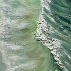 SEASHORE SERENADE: Textured Impasto Beach Oil Painting