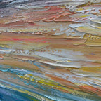SERENE SUNSET: Textured Warm Hues Sea Calm Evening Canvas