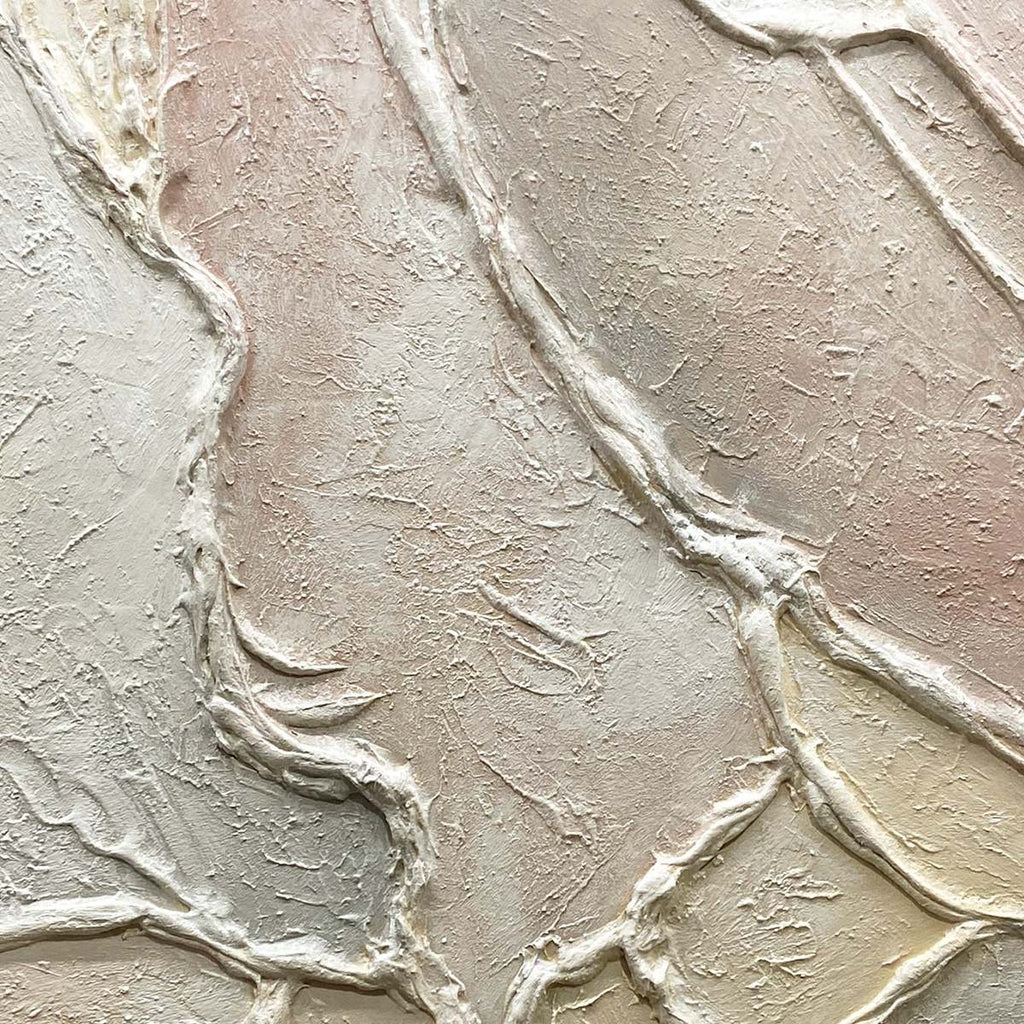 SERENE TEXTURES- Textured Abstract Painting, Neutral Beige Wall Art, Vertical Canvas, Minimalist Decor