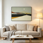 SOLITARY FIGURE : Lone Person Vast Horizon Canvas