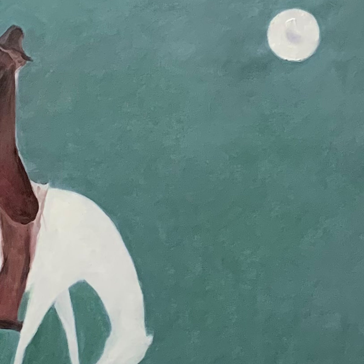 SOLITARY RIDER- Minimalist Horse and Rider Painting, Panoramic Wall Art