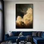 STORMY SKIES: Dark Dramatic Clouds Heavy Texture Canvas