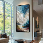 STRATUM: Vertical Abstract Impasto Landscape Painting