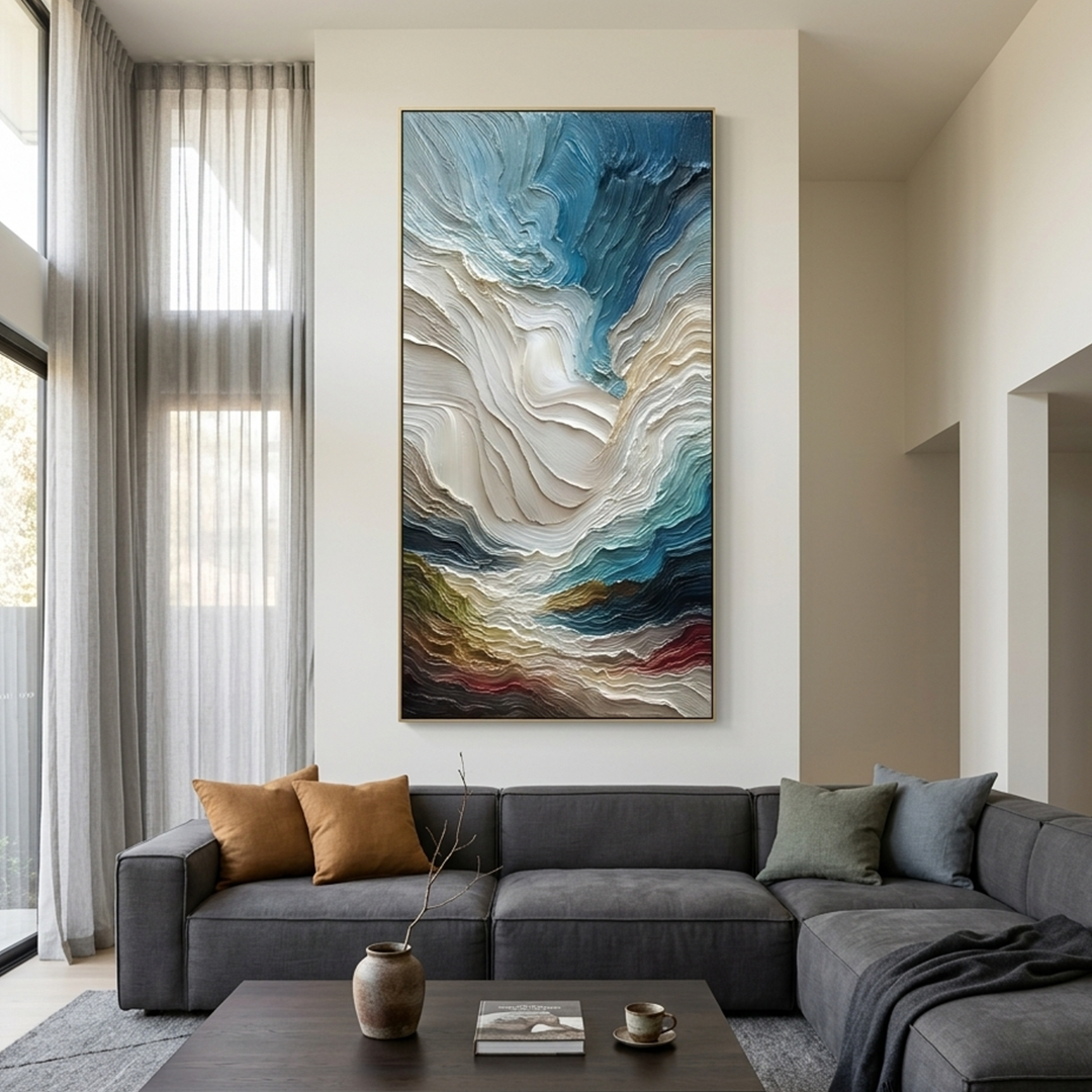 STRATUM: Impasto Journey Through Geological Time Canvas