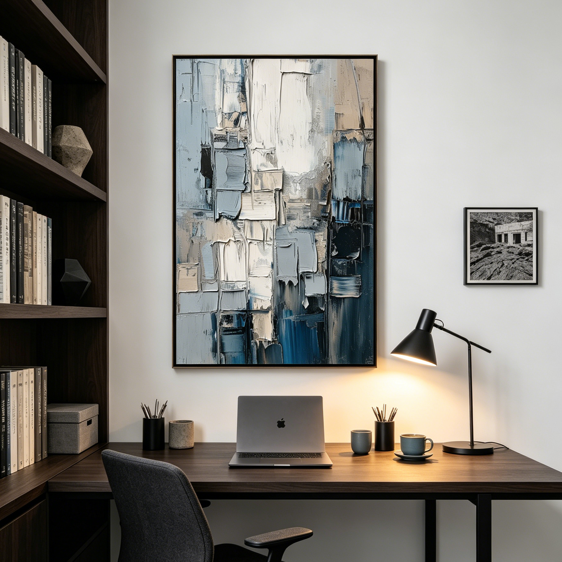STRATUM: Impasto Cool Blues Crisp Whites Grounding Canvas