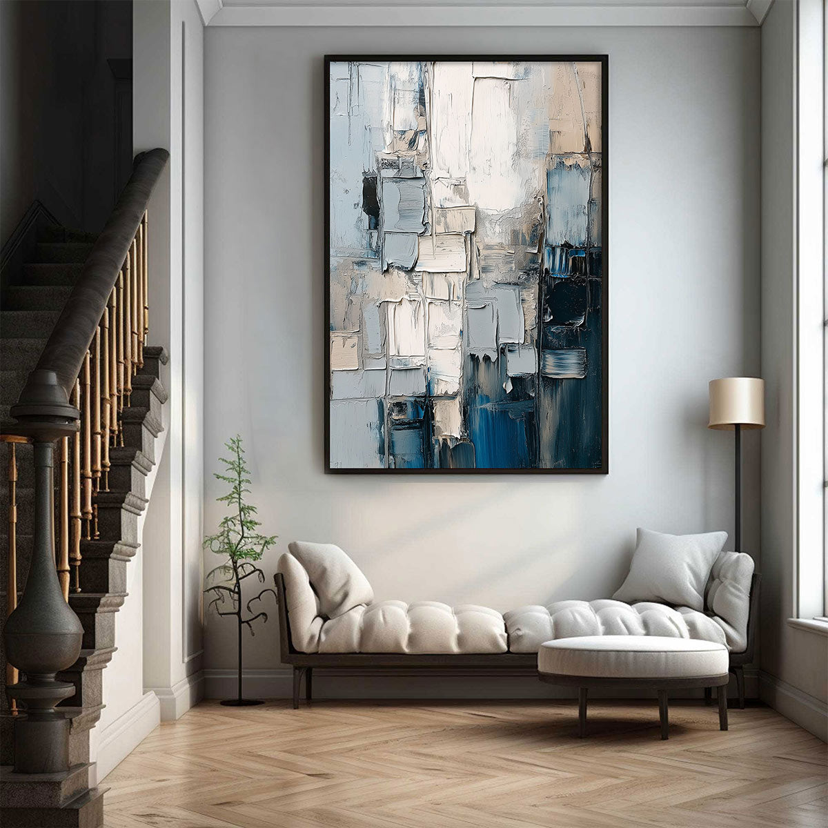 STRATUM: Impasto Cool Blues Crisp Whites Grounding Canvas
