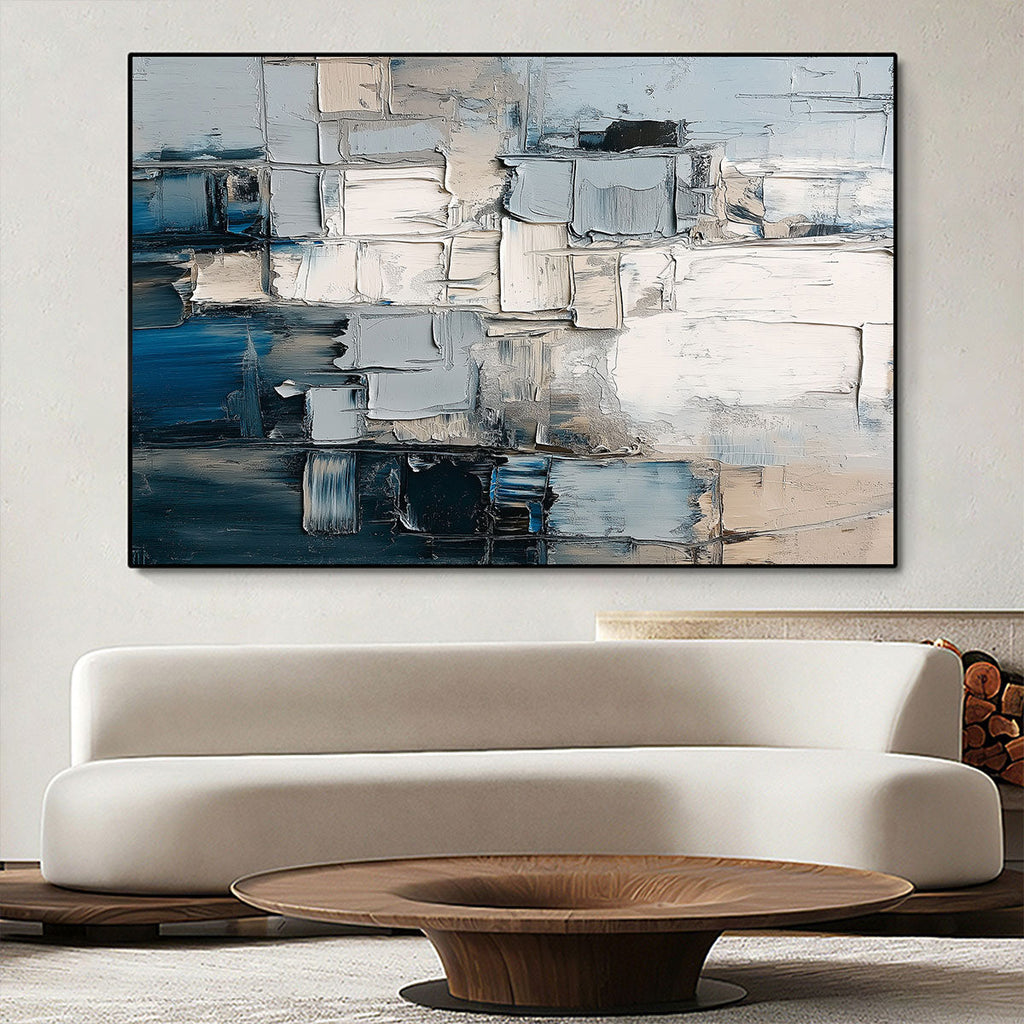 STRATUM: Impasto Cool Blues Crisp Whites Grounding Canvas
