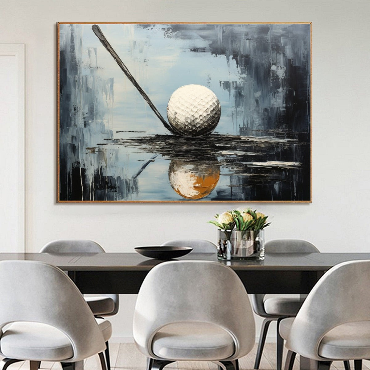 STROKE OF GENIUS: Textured Golf Still Life Painting with Focus and Precision