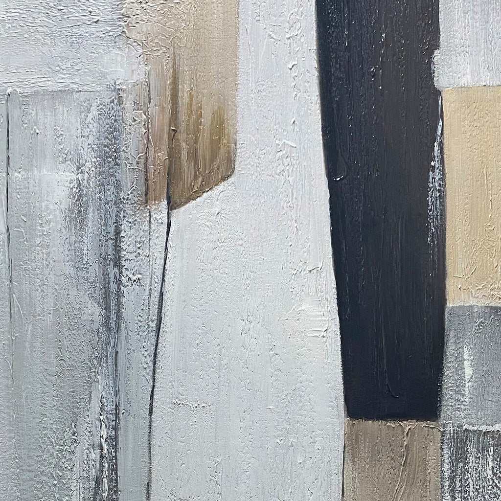 STRUCTURED CALM- Textured Minimalist Abstract Oil Painting