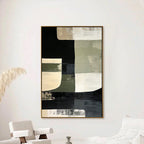 STRUCTURED FORMS: Minimalist Interlocking Blocks Canvas