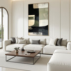 STRUCTURED FORMS: Minimalist Interlocking Blocks Canvas