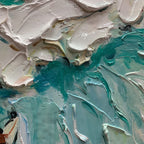 SURF'S UP: Textured Surfers Riding Ocean Waves Canvas
