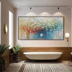 SYMPHONY IN BLOOM: Vibrant Textured Palette Knife Floral Painting