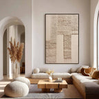 TERRA ALBA: Textured Wabi Sabi Minimalist Abstract Painting