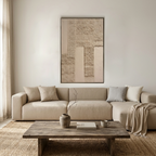 TERRA ALBA: Wabi Sabi Textured Neutral Earthy Tones Rhythmic Lines Canvas