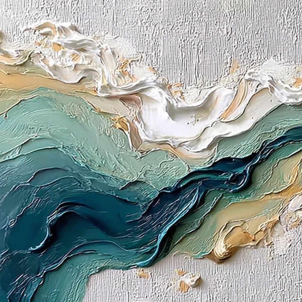 TERRAFLUX: Large Abstract Landscape Heavy Texture Palette Knife Painting
