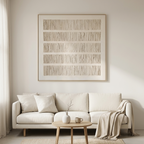 TEXTURED BEIGE: Minimalist Modern Sophistication Square Canvas