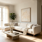 TEXTURED BEIGE ABSTRACT: Neutral Tone Textured Brushstrokes Canvas