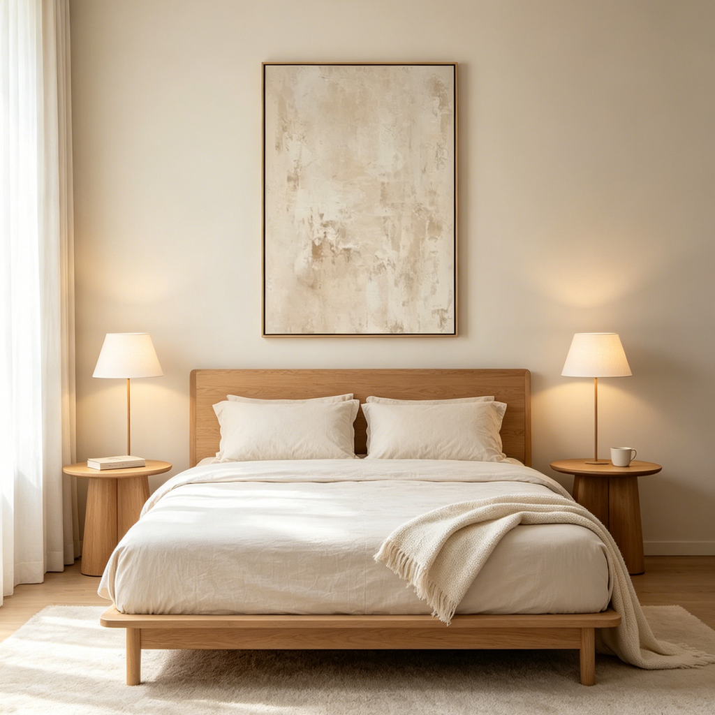 TEXTURED BEIGE ABSTRACT: Beige Subtle Texture Minimalist Canvas