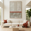 TEXTURED MINIMALIST LANDSCAPE: Terracotta Beige Textured Layers Canvas