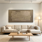 TAUPE ABSTRACT:  Textured Taupe Subtle Minimalist Canvas
