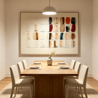 TEXTURED TILES: Minimalist Impasto Subtle Color Grid Canvas