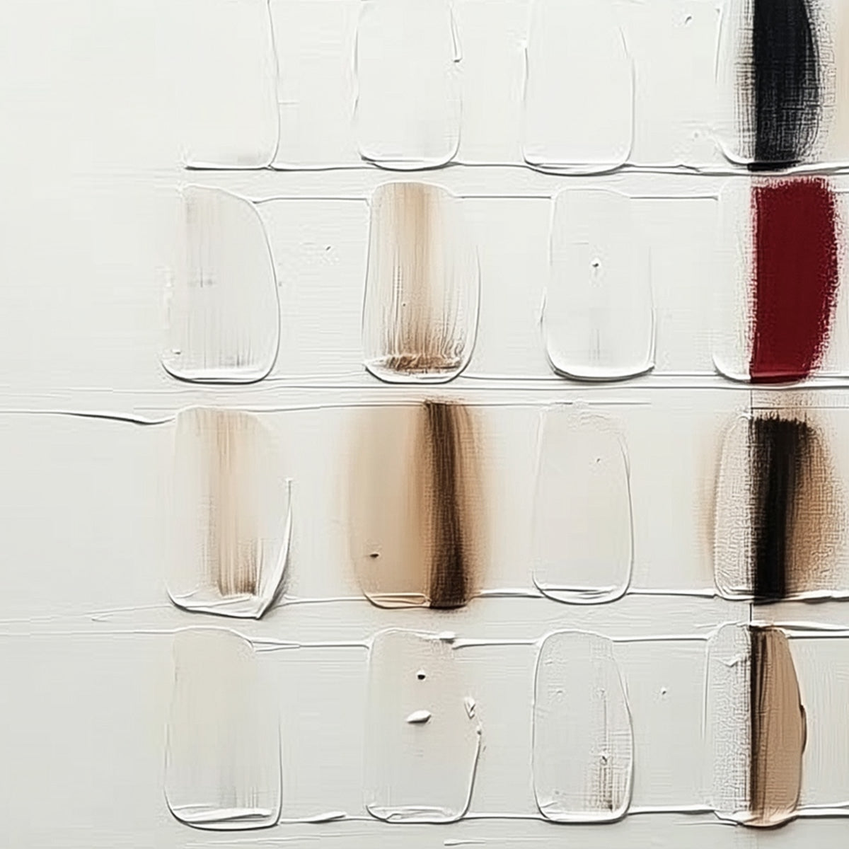 TEXTURED TILES: Minimalist Impasto Subtle Color Grid Canvas