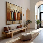 THE COLLECTIVE: Square Abstract Impasto Palette Knife Painting