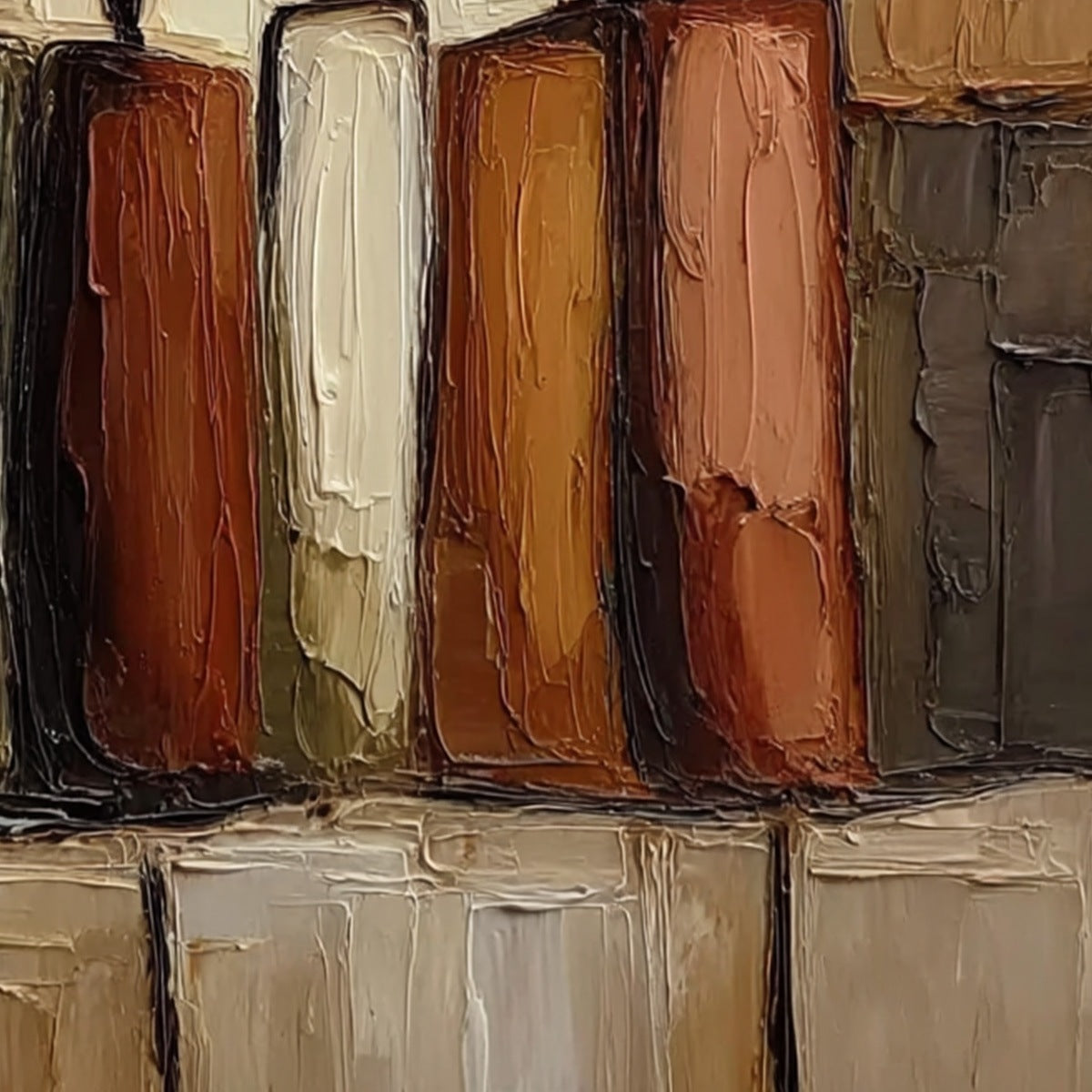 THE COLLECTIVE: Square Abstract Impasto Palette Knife Painting