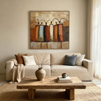 THE COLLECTIVE: Impasto Beige Brown Cream Canvas