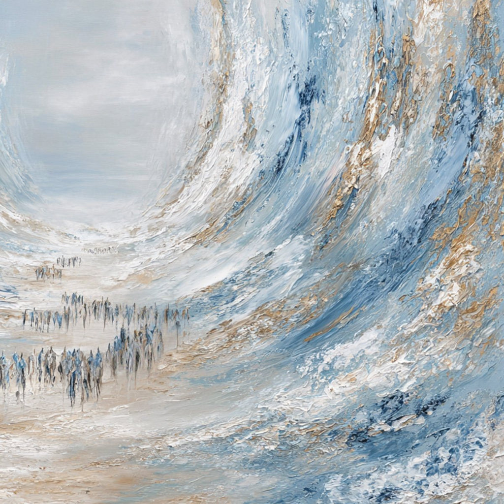 THE EXODUS: Large Abstract Figurative Textured Wall Art