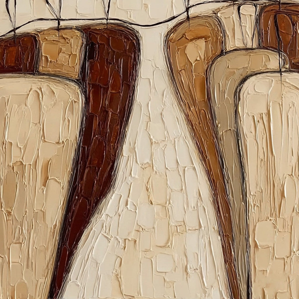 THE GATHERING: Textured Wabi Sabi Abstract Landscape Painting