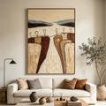 THE GATHERING: Textured Abstract Landscape Wabi Sabi Wall Art