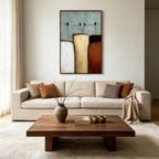THE GATHERING: Wabi Sabi Organic Forms Quiet Unity Canvas