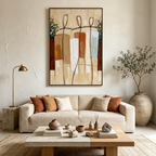THE PASSAGE: Textured Earth Tone Wabi Sabi Wall Art