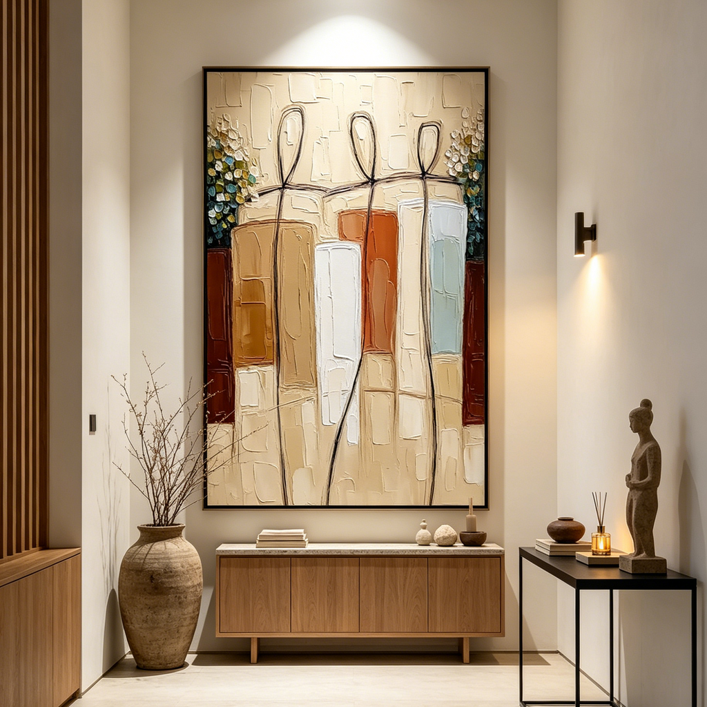 THE PASSAGE: Textured Earth Tone Wabi Sabi Wall Art