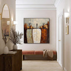 TOGETHER: Textured Impasto Abstract Figurative Painting